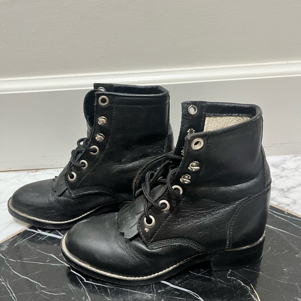 Justin Kids Lace-Up Paddock Boots
